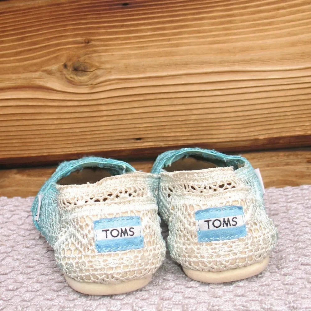 Blue Ombre Toms 5.5 Espadrille Shoes